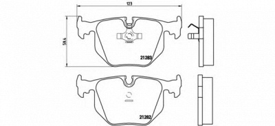 BREMBO p06016 -  Комплект тормозных колодок, дисковый тормоз