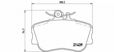 BREMBO p06017 -  Комплект тормозных колодок, дисковый тормоз