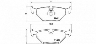 BREMBO p06023 -  Комплект тормозных колодок, дисковый тормоз