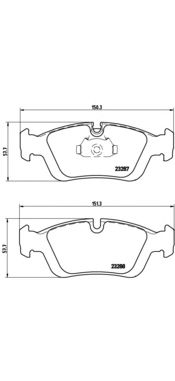 BREMBO p06024 -  Комплект тормозных колодок, дисковый тормоз
