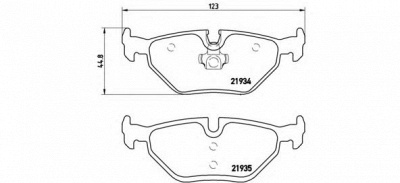 BREMBO p06025 -  Комплект тормозных колодок, дисковый тормоз