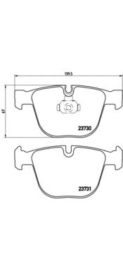 BREMBO p06026 -  Комплект тормозных колодок, дисковый тормоз