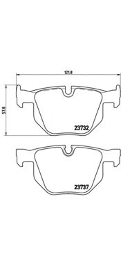BREMBO p06033 -  Комплект тормозных колодок, дисковый тормоз