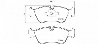 BREMBO p06035 -  Комплект тормозных колодок, дисковый тормоз