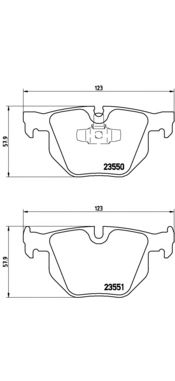 BREMBO p06039 -  Комплект тормозных колодок, дисковый тормоз