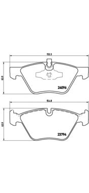 BREMBO p06040 -  Комплект тормозных колодок, дисковый тормоз
