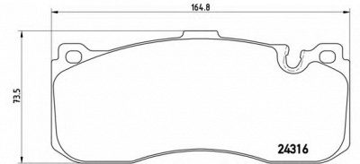 BREMBO p06041 -  Комплект тормозных колодок, дисковый тормоз