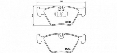 BREMBO p06043 -  Комплект тормозных колодок, дисковый тормоз