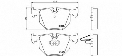 BREMBO p06044 -  Комплект тормозных колодок, дисковый тормоз