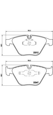 BREMBO p06046 -  Комплект тормозных колодок, дисковый тормоз