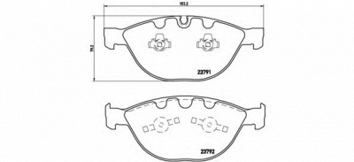 BREMBO p06047 -  Комплект тормозных колодок, дисковый тормоз