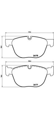 BREMBO p06049 -  Комплект тормозных колодок, дисковый тормоз