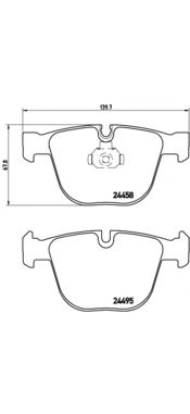 BREMBO p06050 -  Комплект тормозных колодок, дисковый тормоз