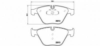 BREMBO p06054 -  Комплект тормозных колодок, дисковый тормоз