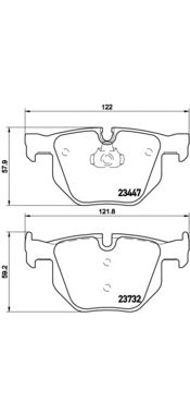 BREMBO p06056 -  Комплект тормозных колодок, дисковый тормоз