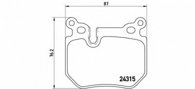 BREMBO p06059 -  Комплект тормозных колодок, дисковый тормоз