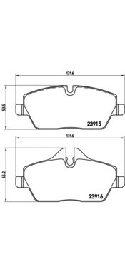 BREMBO p06067 -  Комплект тормозных колодок, дисковый тормоз