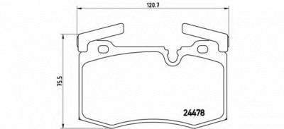 BREMBO p06068 -  Комплект тормозных колодок, дисковый тормоз