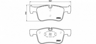 BREMBO p06070 -  Комплект тормозных колодок, дисковый тормоз