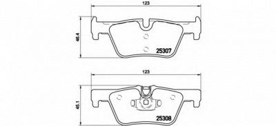 BREMBO p06071 -  Комплект тормозных колодок, дисковый тормоз