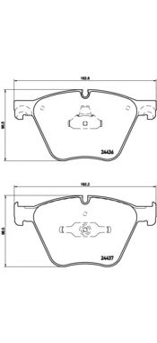 BREMBO p06073 -  Комплект тормозных колодок, дисковый тормоз