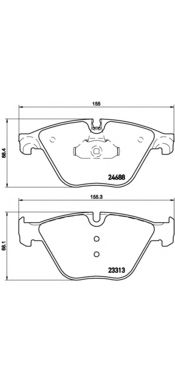 BREMBO p06074 -  Комплект тормозных колодок, дисковый тормоз