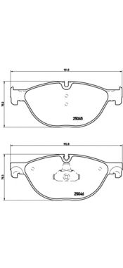 BREMBO p06076 -  Комплект тормозных колодок, дисковый тормоз