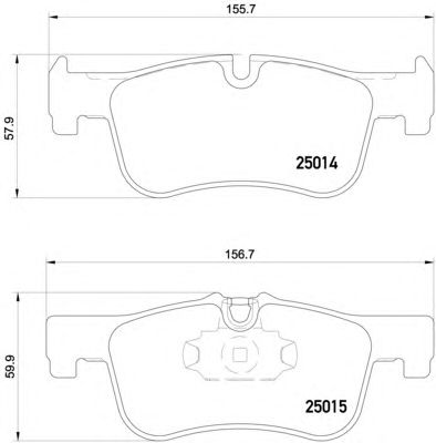 BREMBO p06078 -  Комплект тормозных колодок, дисковый тормоз