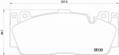 BREMBO p06079 -  Комплект тормозных колодок, дисковый тормоз