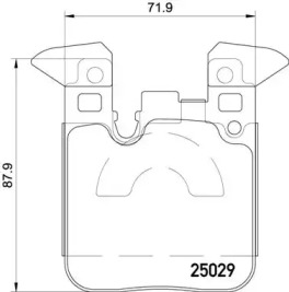 BREMBO p06087 -  Комплект тормозных колодок, дисковый тормоз