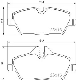 BREMBO p06091 -  Комплект тормозных колодок, дисковый тормоз