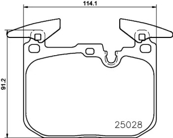 BREMBO p06096 -  Комплект тормозных колодок, дисковый тормоз