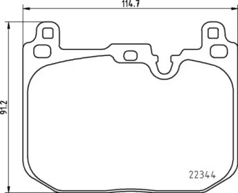 BREMBO p06097 -  Комплект тормозных колодок, дисковый тормоз