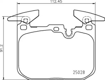 BREMBO p06098 -  Комплект тормозных колодок, дисковый тормоз