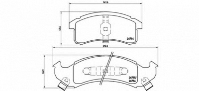 BREMBO p07002 -  Комплект тормозных колодок, дисковый тормоз