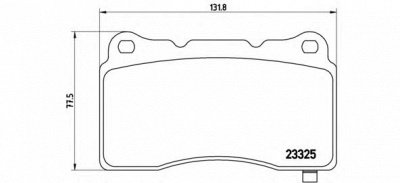 BREMBO p09004 -  Комплект тормозных колодок, дисковый тормоз
