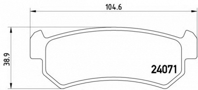 BREMBO p10001 -  Комплект тормозных колодок, дисковый тормоз