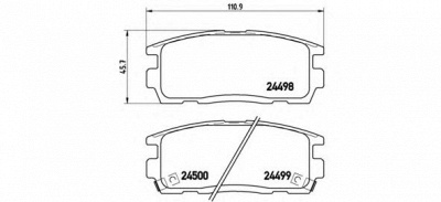 BREMBO p10004 -  Комплект тормозных колодок, дисковый тормоз