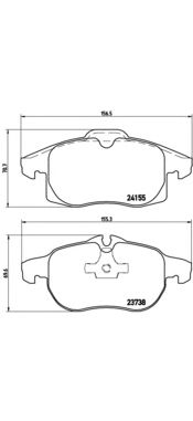 BREMBO p10011 -  Комплект тормозных колодок, дисковый тормоз