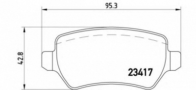 BREMBO p10013 -  Комплект тормозных колодок, дисковый тормоз