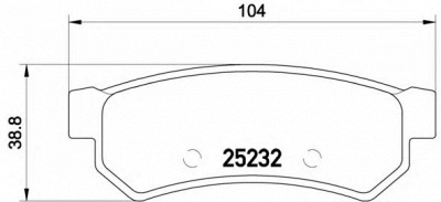 BREMBO p10053 -  Комплект тормозных колодок, дисковый тормоз