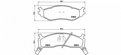 BREMBO p11006 -  Комплект тормозных колодок, дисковый тормоз
