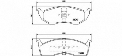 BREMBO p11008 -  Комплект тормозных колодок, дисковый тормоз