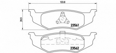BREMBO p11010 -  Комплект тормозных колодок, дисковый тормоз