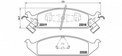BREMBO p11011 -  Комплект тормозных колодок, дисковый тормоз