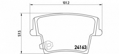 BREMBO p11018 -  Комплект тормозных колодок, дисковый тормоз