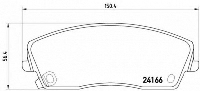 BREMBO p11019 -  Комплект тормозных колодок, дисковый тормоз