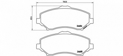 BREMBO p11022 -  Комплект тормозных колодок, дисковый тормоз