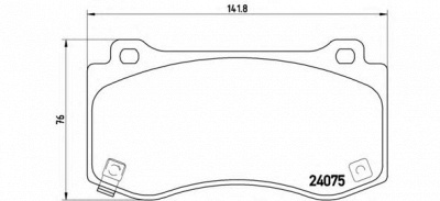 BREMBO p11023 -  Комплект тормозных колодок, дисковый тормоз