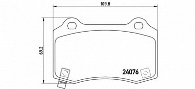 BREMBO p11024 -  Комплект тормозных колодок, дисковый тормоз
